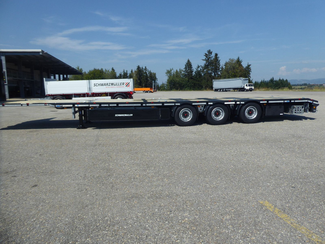 Schwarzmüller 3Achs Tele Rampen TwistLock40+2x20"SAF Lenk+Lift - Dropside/ Flatbed semi-trailer: picture 4 Schwarzmüller 3Achs Tele Rampen TwistLock40+2x20"SAF Lenk+Lift - Dropside/ Flatbed semi-trailer: picture 4