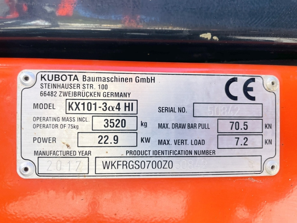 Kubota KX101-3a (4052) - Mini excavator: picture 3 Kubota KX101-3a (4052) - Mini excavator: picture 3