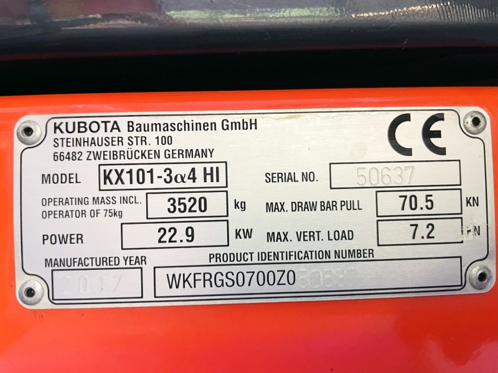Kubota KX101-3a (4053) - Mini excavator: picture 3 Kubota KX101-3a (4053) - Mini excavator: picture 3