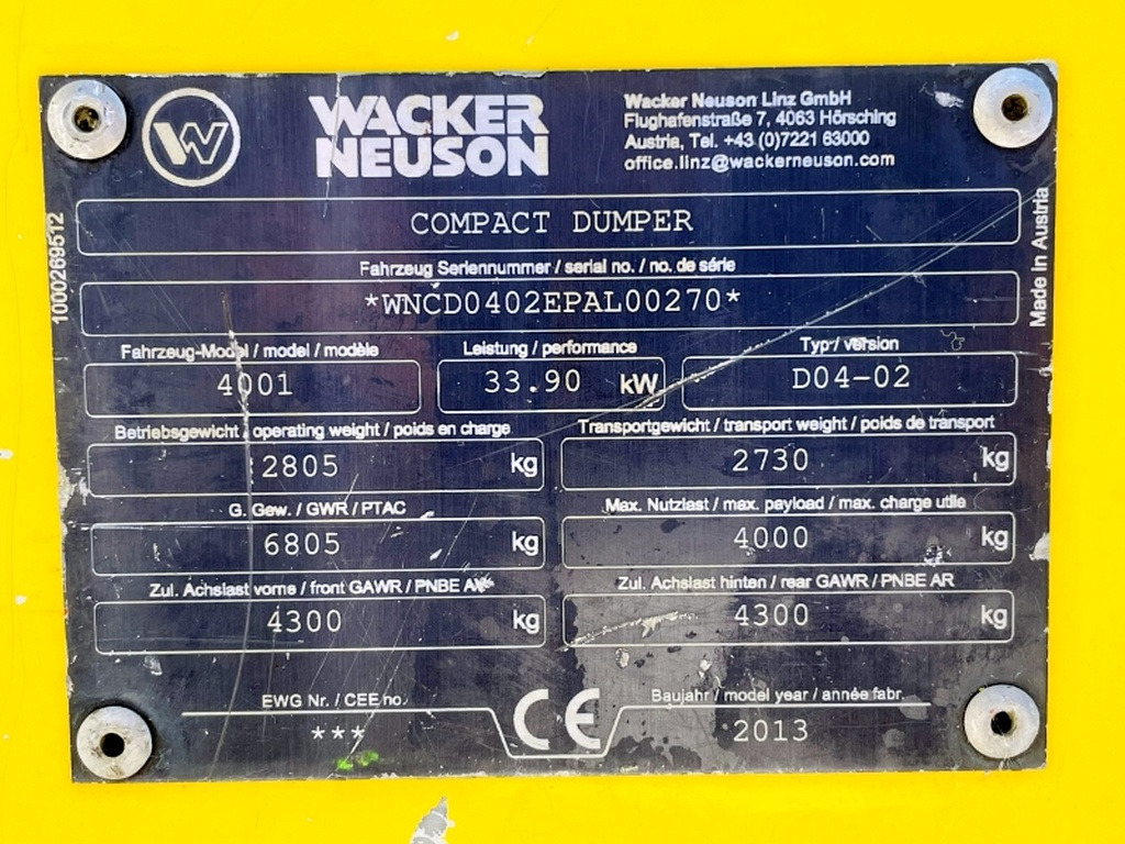 Neuson 4001 (4082) - Mini dumper: picture 3 Neuson 4001 (4082) - Mini dumper: picture 3
