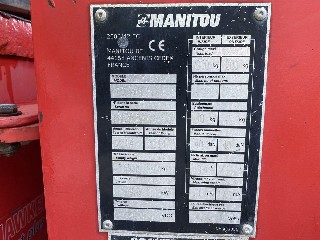 Articulated boom Manitou 170AETJ-L: picture 10