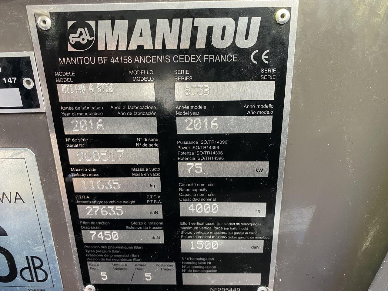 Lease a  Manitou MT1440A ST3B Manitou MT1440A ST3B: picture 10