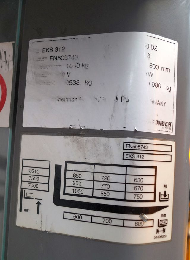 Order picker Jungheinrich EKS312: picture 8