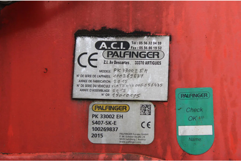Crane truck DAF XF 106.510 + PALFINGER 330002EH + 656 hours + EURO 6: picture 8