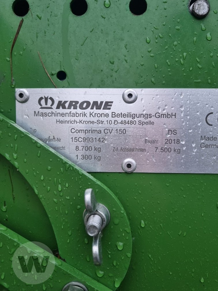 Round baler Krone Comprima CV 150 XC: picture 13