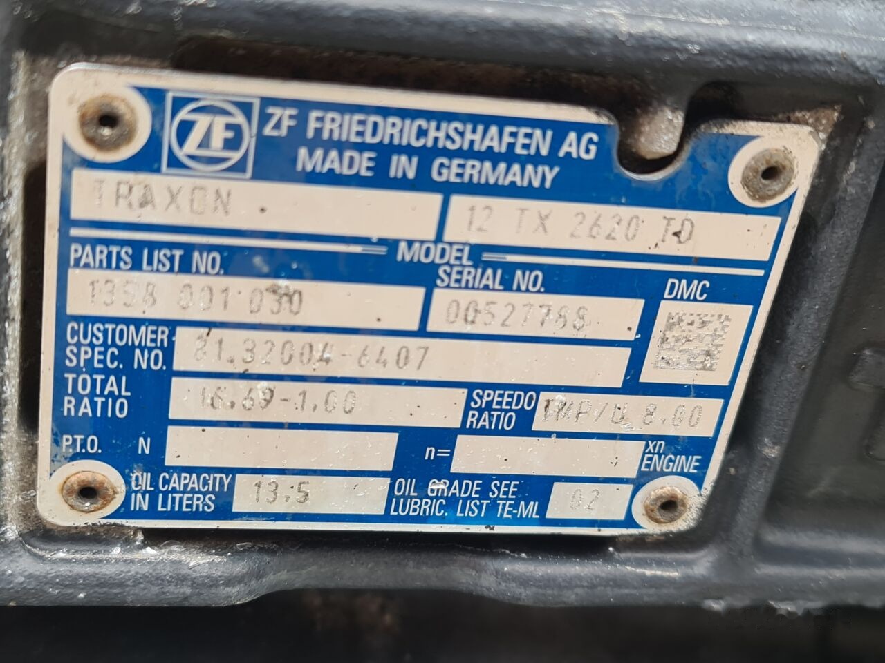 Gearbox for Truck MAN TRAXON 12TX2620TD EURO 6: picture 7