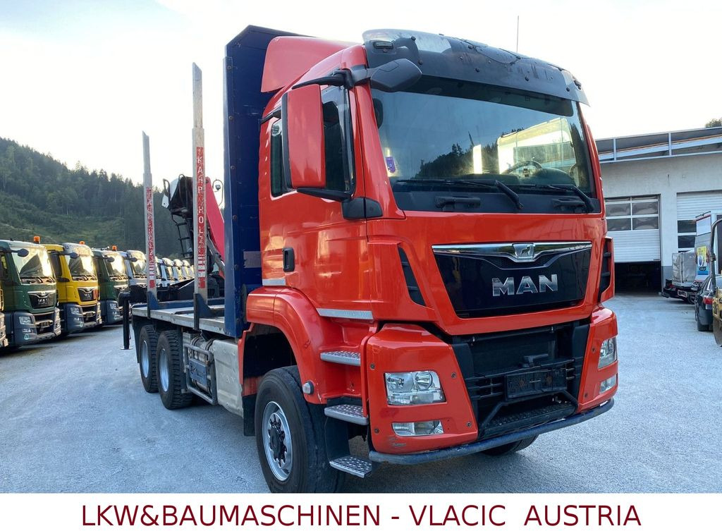 MAN TGS Holztransporter mit Kran Palfinger MAN TGS 33.480 6x6Holztransporter mit Kran Palfinger - Timber truck, Crane truck: picture 2 MAN TGS Holztransporter mit Kran Palfinger MAN TGS 33.480 6x6Holztransporter mit Kran Palfinger - Timber truck, Crane truck: picture 2