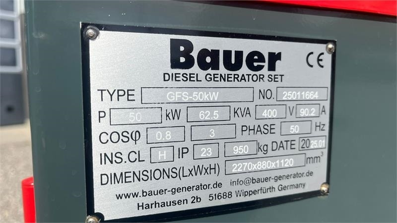 Bauer GFS-50 ATS, 50 kW/62,5 kVA - Generator set: picture 4 Bauer GFS-50 ATS, 50 kW/62,5 kVA - Generator set: picture 4