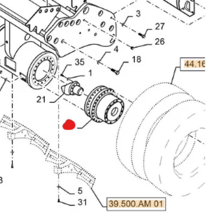 Case 48072673 - Gearbox for Construction machinery: picture 1 Case 48072673 - Gearbox for Construction machinery: picture 1