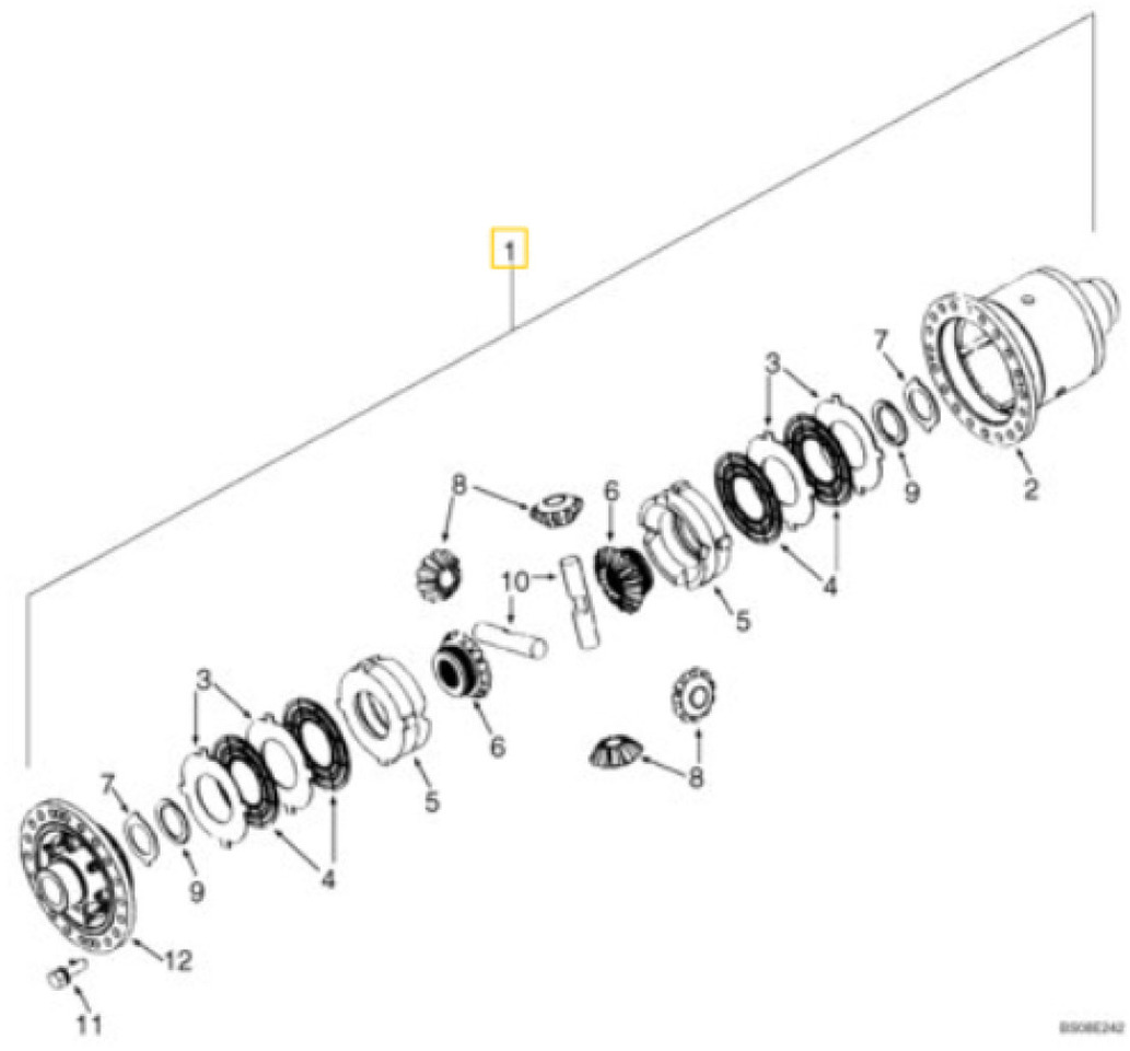 Case 87757171 - Differential gear for Construction machinery: picture 1 Case 87757171 - Differential gear for Construction machinery: picture 1