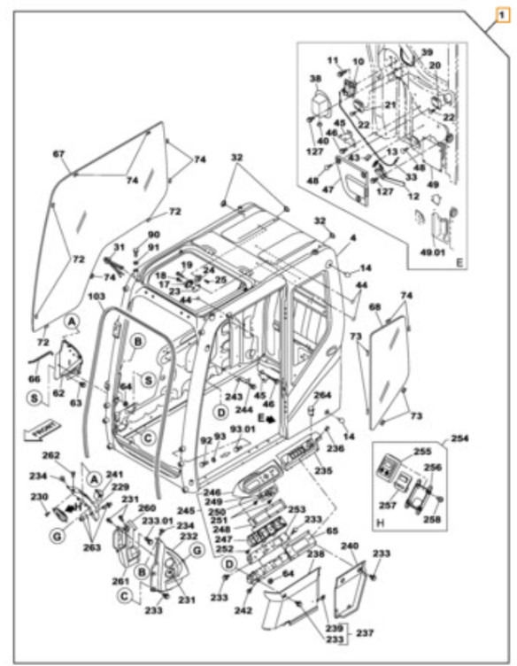 Case KHN16512 - Cab for Construction machinery: picture 1 Case KHN16512 - Cab for Construction machinery: picture 1