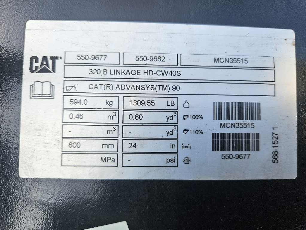 Caterpillar 5509677 - 5509679 - Excavator bucket: picture 1 Caterpillar 5509677 - 5509679 - Excavator bucket: picture 1