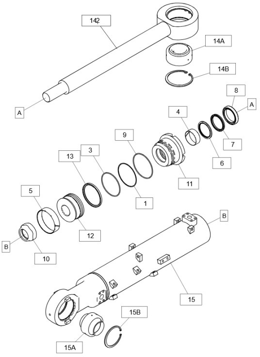 Caterpillar 5558742 - Hydraulic cylinder for Construction machinery: picture 4 Caterpillar 5558742 - Hydraulic cylinder for Construction machinery: picture 4