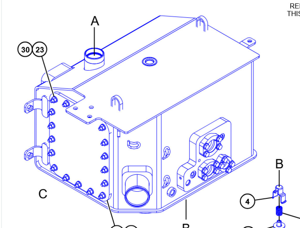 Caterpillar 5990871 - 6170249 - Hydraulic tank for Construction machinery: picture 1 Caterpillar 5990871 - 6170249 - Hydraulic tank for Construction machinery: picture 1