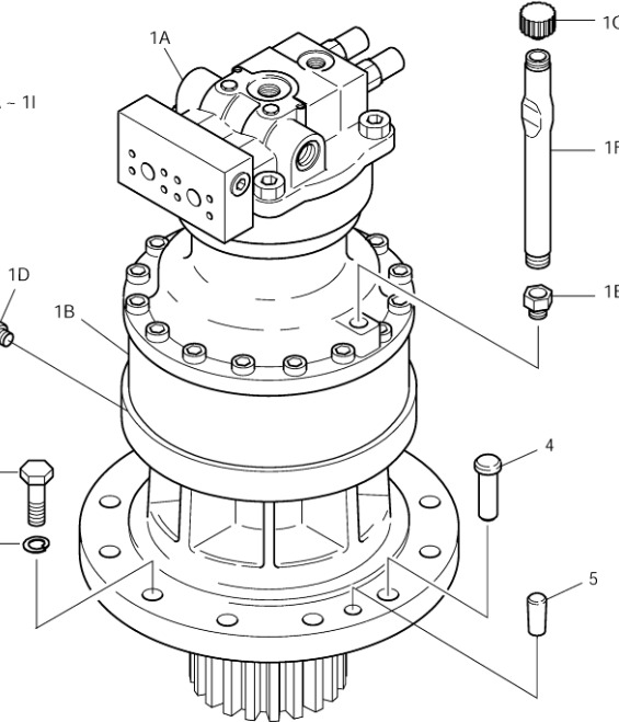 Doosan 401-00036H - 404-00017H - Swing motor for Construction machinery: picture 1 Doosan 401-00036H - 404-00017H - Swing motor for Construction machinery: picture 1