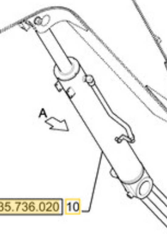 New Holland 31MK-52912CG - 31MK-52911 - Hydraulic cylinder for Construction machinery: picture 3 New Holland 31MK-52912CG - 31MK-52911 - Hydraulic cylinder for Construction machinery: picture 3