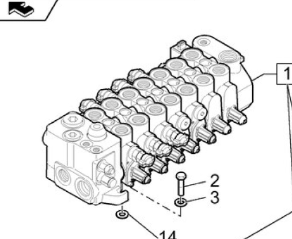 New Holland 84486734 - Hydraulic valve for Construction machinery: picture 1 New Holland 84486734 - Hydraulic valve for Construction machinery: picture 1
