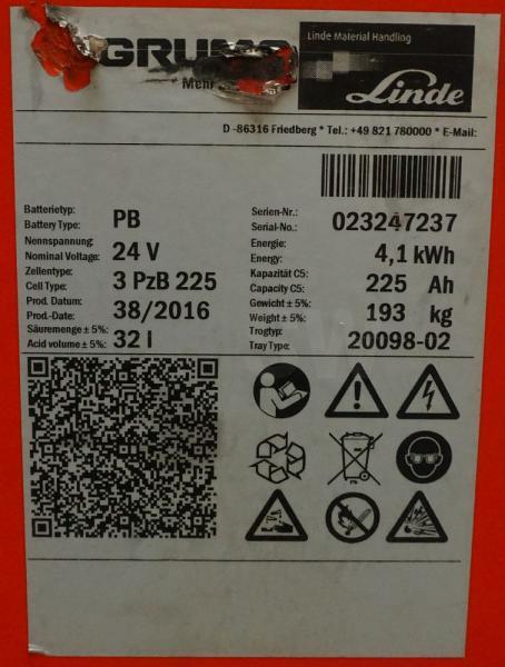 GRUMA 24 Volt 3 PzB 225 Ah - Battery: picture 4 GRUMA 24 Volt 3 PzB 225 Ah - Battery: picture 4