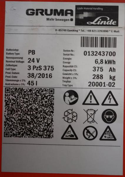 GRUMA 24 Volt 3 PzS 375 Ah - Battery: picture 5 GRUMA 24 Volt 3 PzS 375 Ah - Battery: picture 5