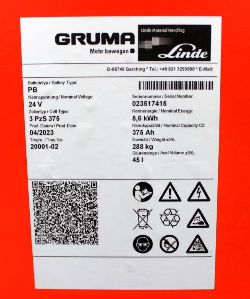 GRUMA 24 Volt 3 PzS 375 Ah - Battery: picture 4 GRUMA 24 Volt 3 PzS 375 Ah - Battery: picture 4