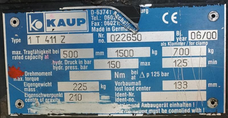 KAUP 1T411Z - Forks for Material handling equipment: picture 5 KAUP 1T411Z - Forks for Material handling equipment: picture 5