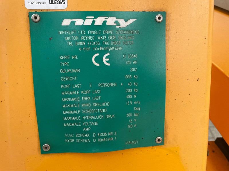 Niftylift 170 H E - Trailer mounted boom lift: picture 3 Niftylift 170 H E - Trailer mounted boom lift: picture 3