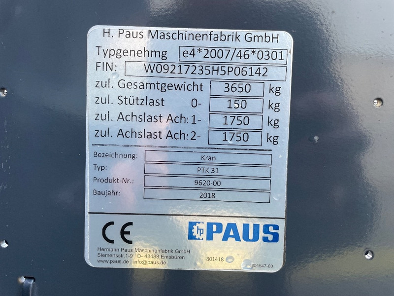 Paus PTK 31 - All terrain crane: picture 3 Paus PTK 31 - All terrain crane: picture 3
