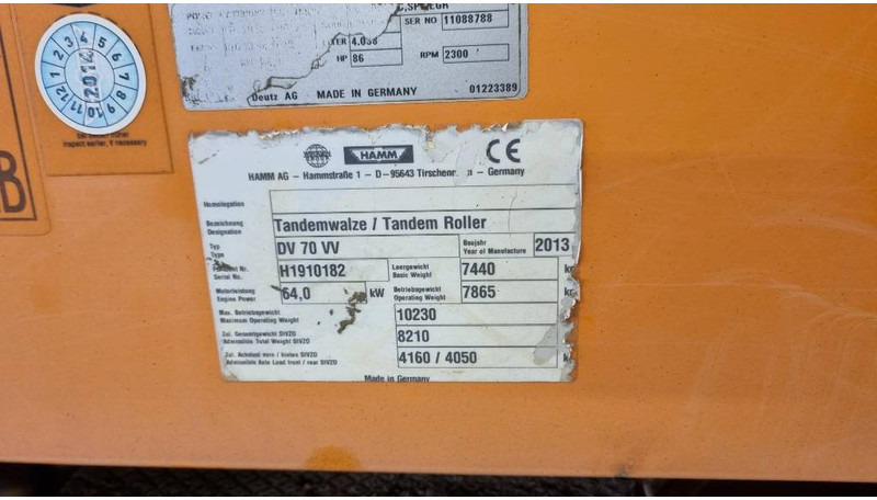 Roller Hamm DV70VV, Vält: picture 13