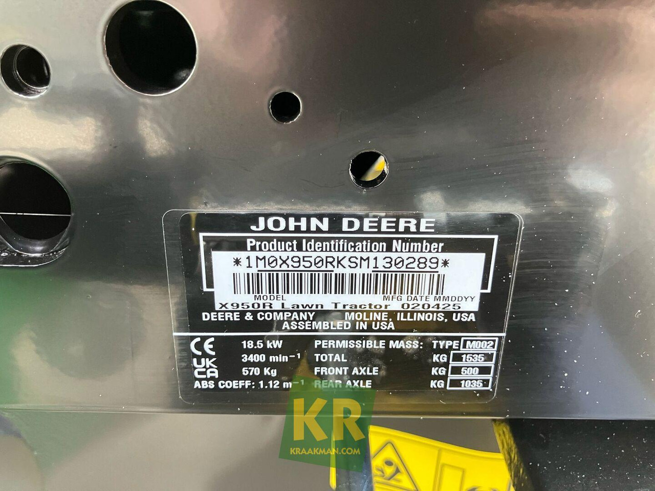 John Deere X950R - Garden mower: picture 3 John Deere X950R - Garden mower: picture 3