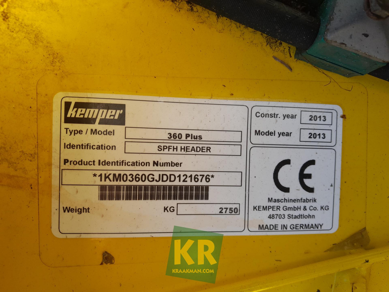 Kemper 360 Plus - Corn header: picture 1 Kemper 360 Plus - Corn header: picture 1