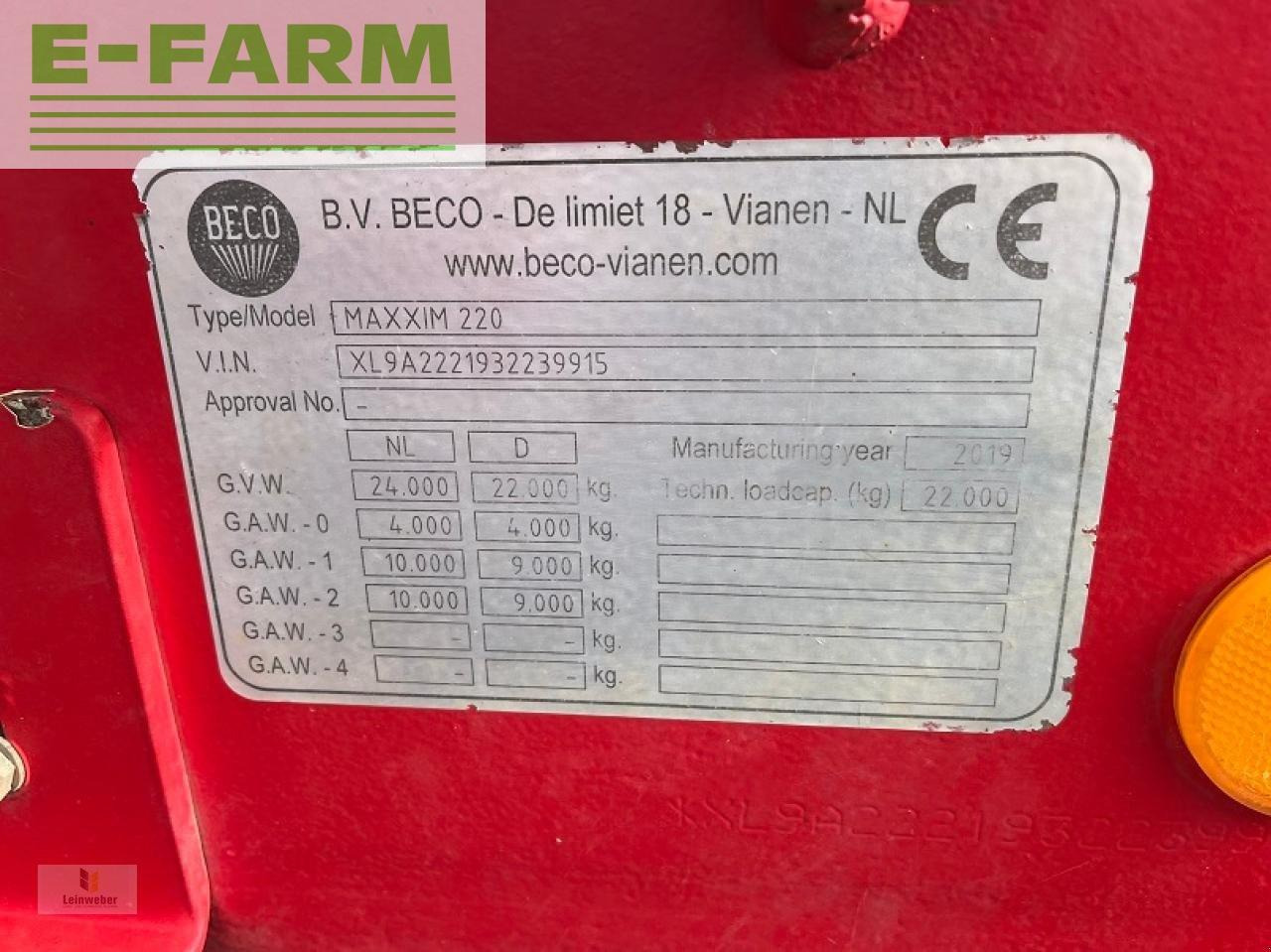 Farm tractor Beco maxxim 220: picture 7