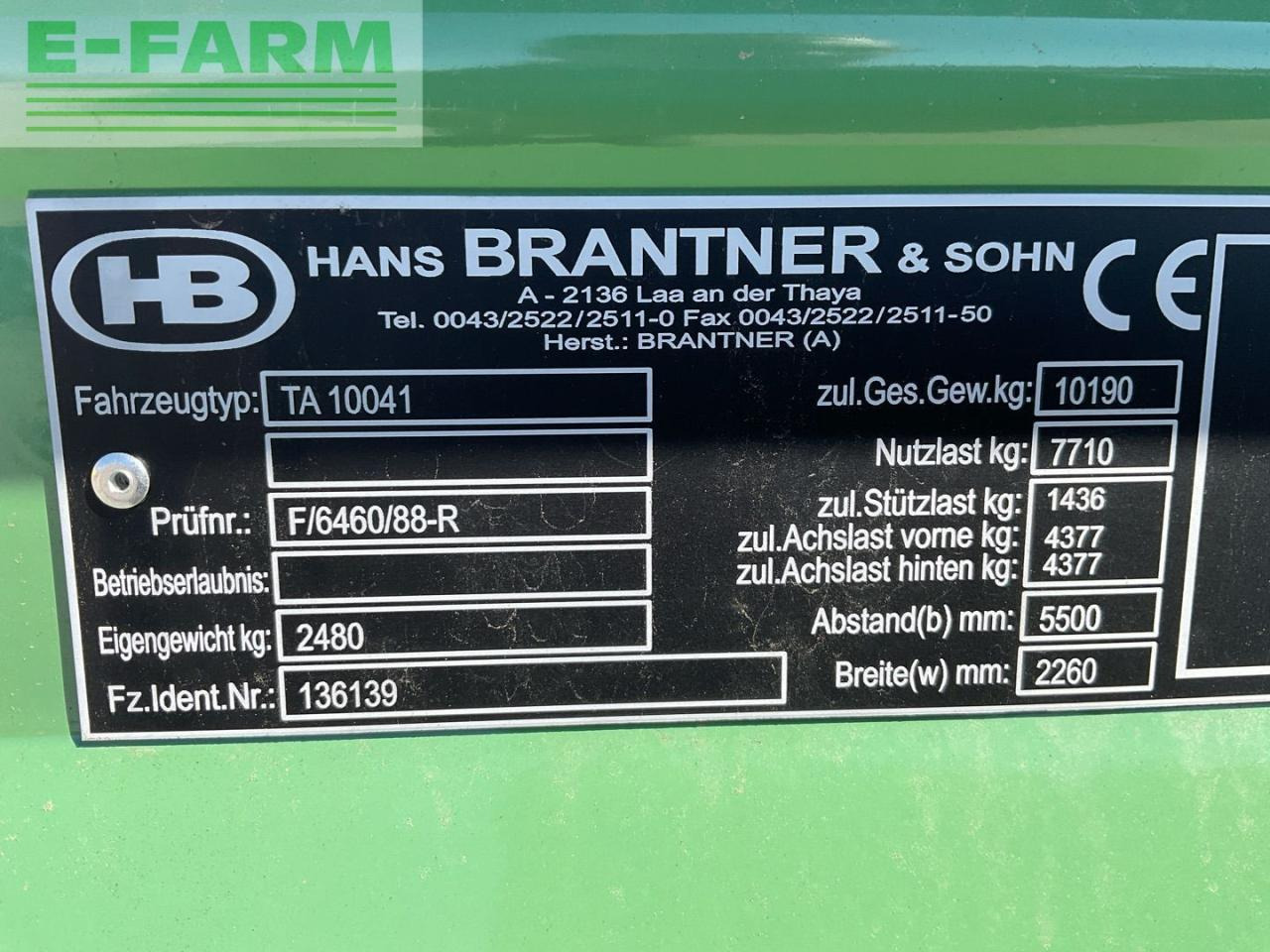 Farm tipping trailer/ Dumper Brantner TA 10041: picture 9