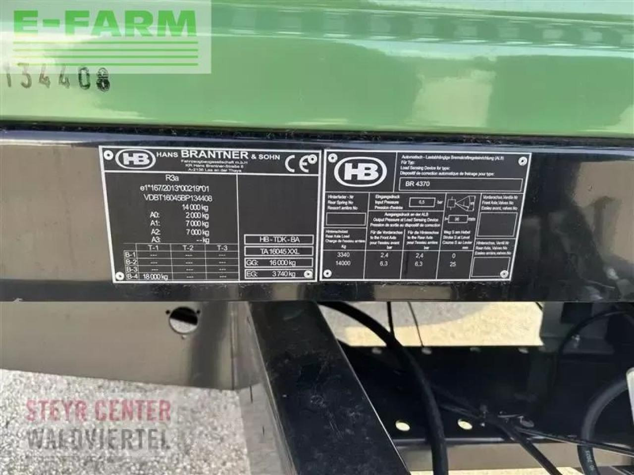 Brantner ta 16045 xxl - Farm tipping trailer/ Dumper: picture 2 Brantner ta 16045 xxl - Farm tipping trailer/ Dumper: picture 2
