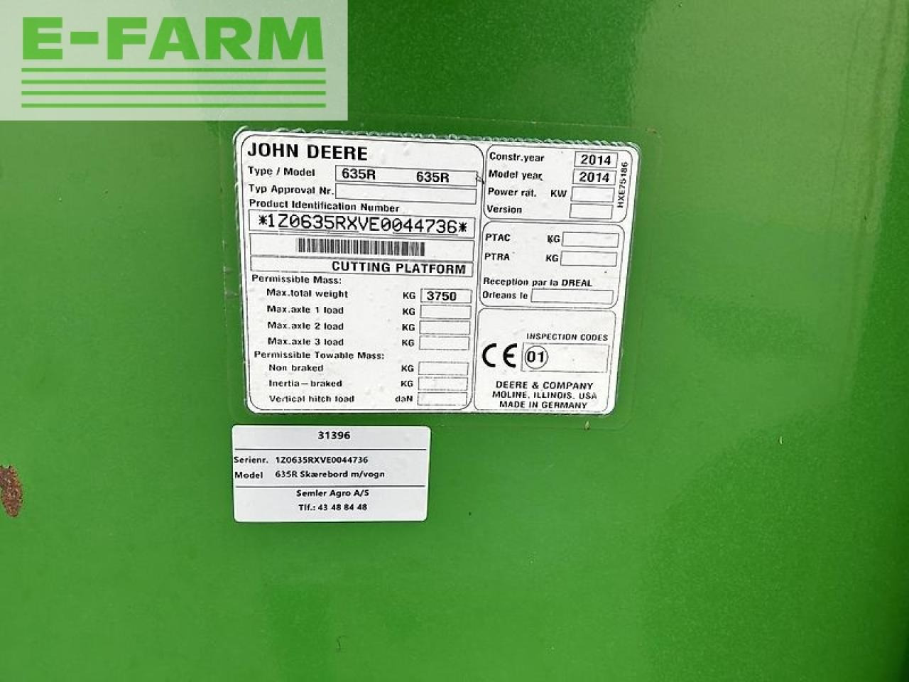 Forage harvester attachment John Deere 635r: picture 6
