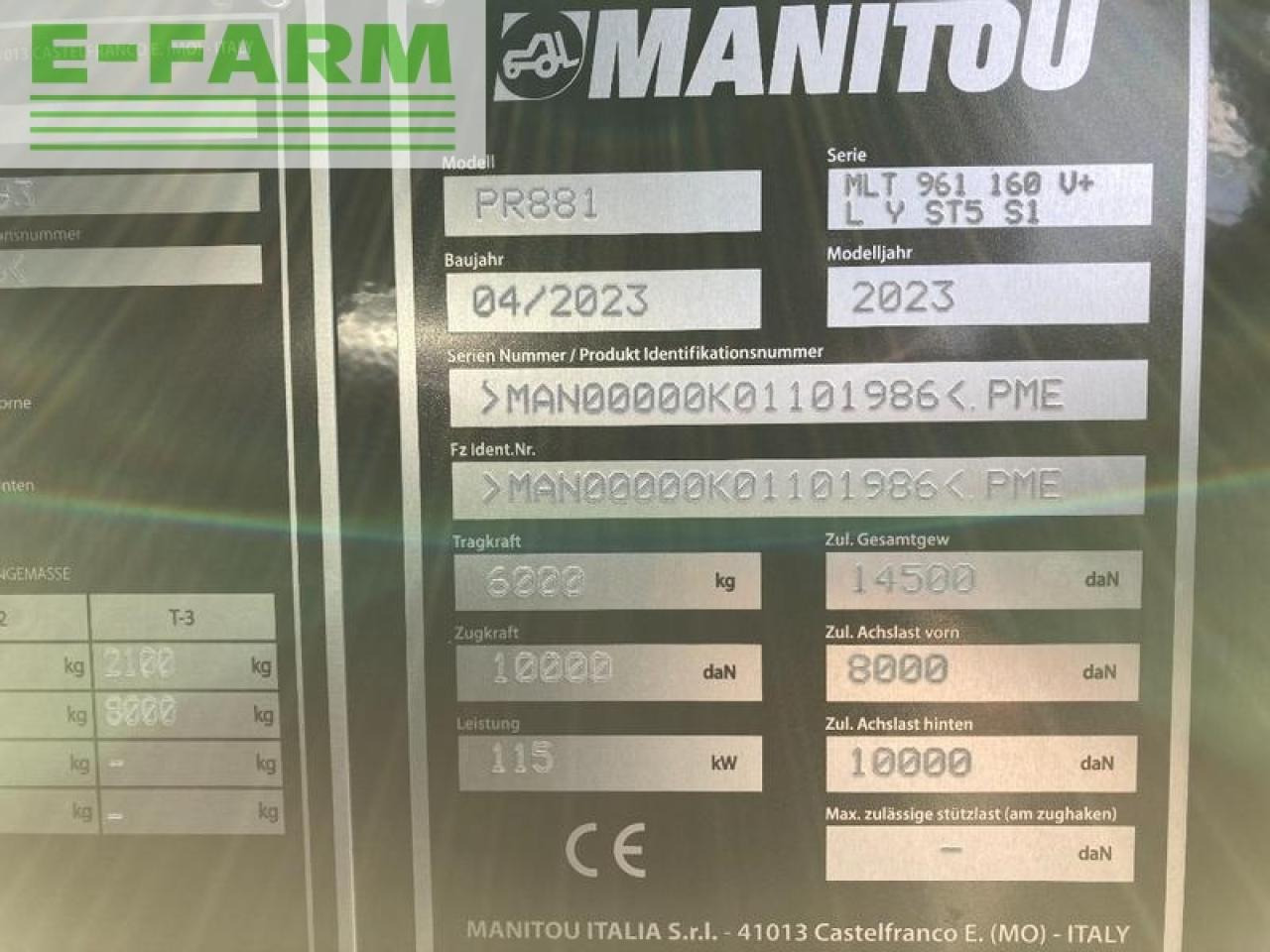 Telescopic handler Manitou mlt 961 160 v plus: picture 11