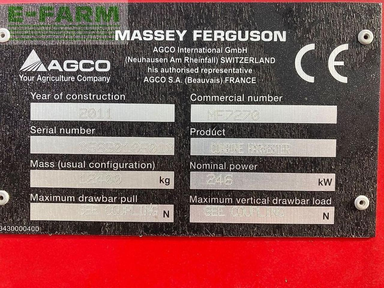 Combine harvester Massey Ferguson beta 7270: picture 10 Combine harvester Massey Ferguson beta 7270: picture 10