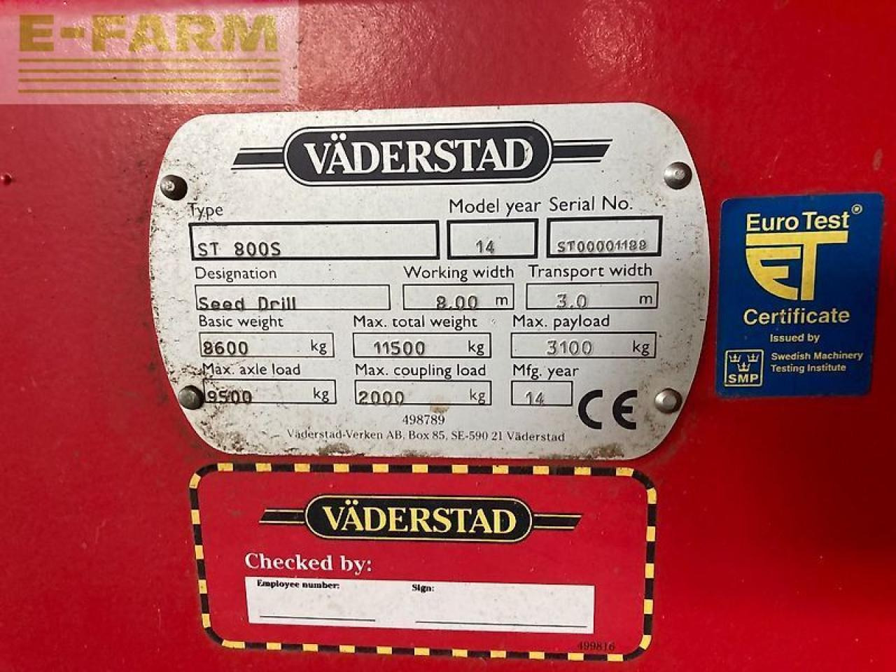 Seed drill Väderstad spirit 800 s: picture 6