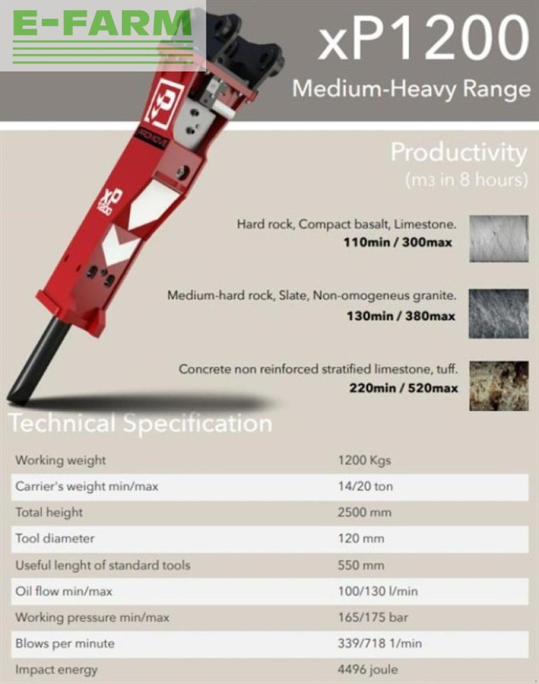 Xp1200 - Hydraulic hammer for Construction machinery: picture 2 Xp1200 - Hydraulic hammer for Construction machinery: picture 2