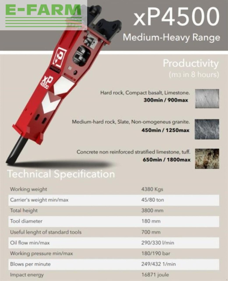 Xp4500 - Hydraulic hammer for Construction machinery: picture 2 Xp4500 - Hydraulic hammer for Construction machinery: picture 2
