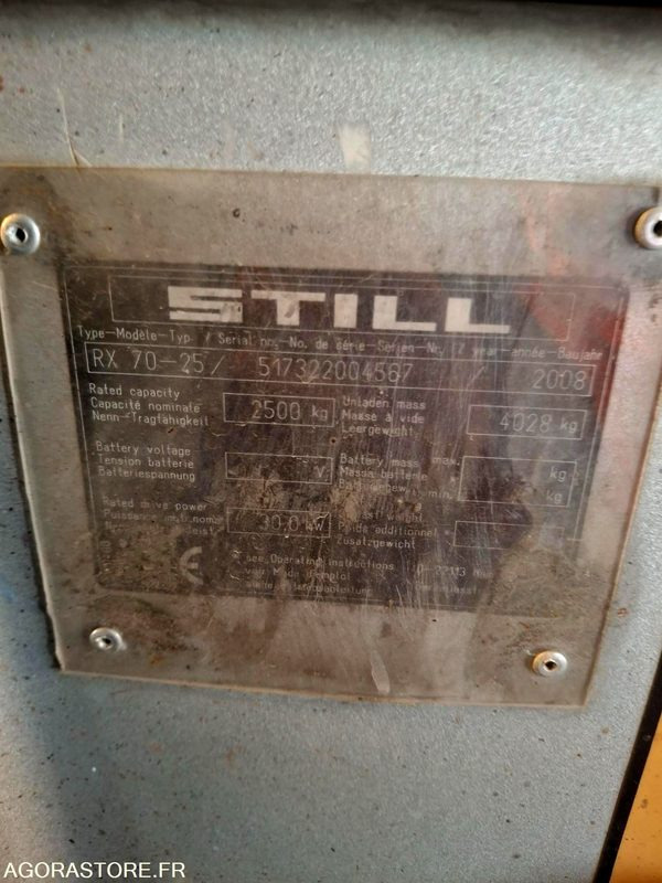 STILL | RX70-25 | 2009 | 9 886H - Forklift: picture 5 STILL | RX70-25 | 2009 | 9 886H - Forklift: picture 5