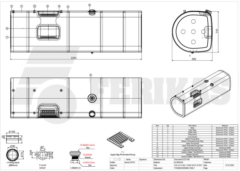 New Fuel tank for Truck Volvo VOLVO RENAULT: picture 10 New Fuel tank for Truck Volvo VOLVO RENAULT: picture 10