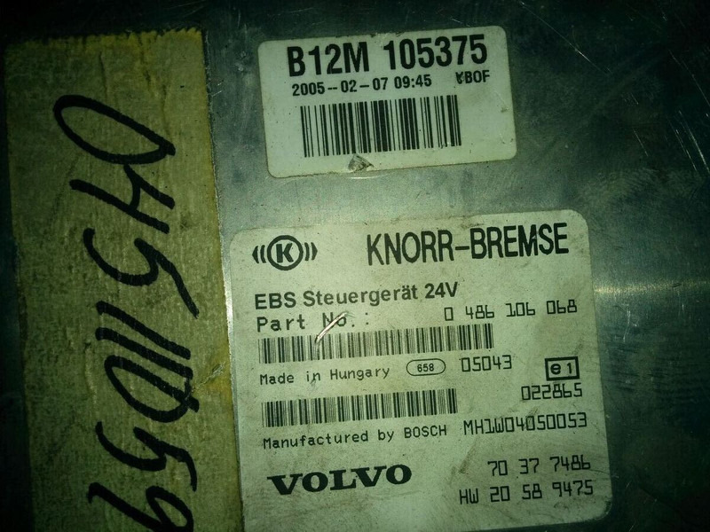 Volvo KNOR-BREMSE EBS 0486106063, 0486106028.\\\\ 0486106050 .\\ 063\\ - ECU: picture 4 Volvo KNOR-BREMSE EBS 0486106063, 0486106028.\\\\ 0486106050 .\\ 063\\ - ECU: picture 4