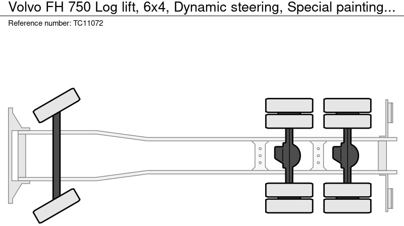 Timber truck, Crane truck Volvo FH 750 Loglift, 6x4, Dynamic steering, Special painting: picture 12 Timber truck, Crane truck Volvo FH 750 Loglift, 6x4, Dynamic steering, Special painting: picture 12