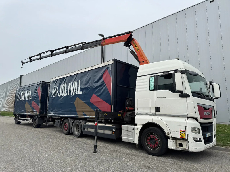 MAN TGX 26.480 6X2 - EURO 6 + PALFINGER PK20002 + REMOTE + LECITRAILER HANGER - Curtainsider truck, Crane truck: picture 1 MAN TGX 26.480 6X2 - EURO 6 + PALFINGER PK20002 + REMOTE + LECITRAILER HANGER - Curtainsider truck, Crane truck: picture 1