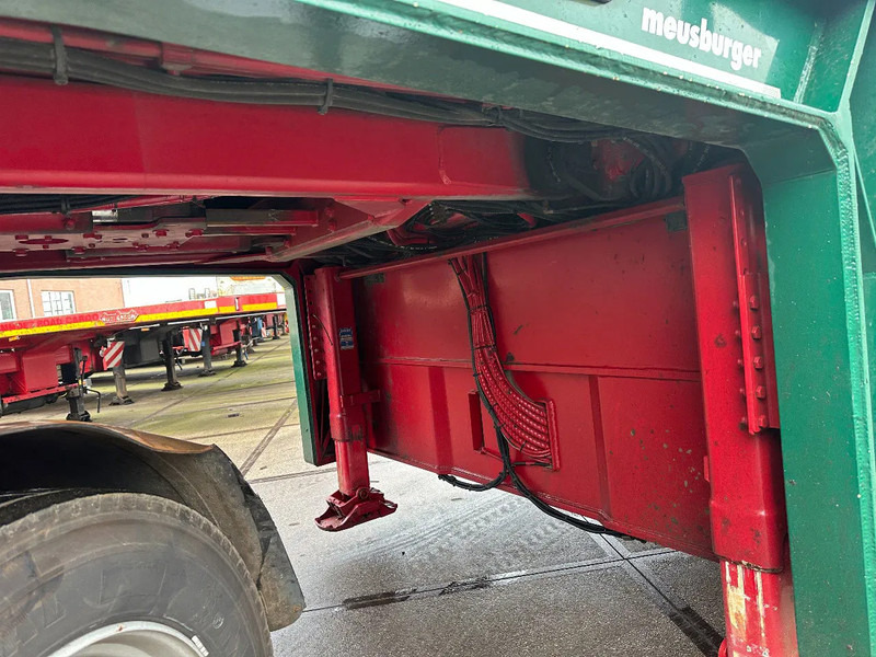 Low loader semi-trailer MEUSBURGER 4 axel steering, Double extendable up to 28 meters, extendable up to 3.2 meters, radio controlled, sliding roof: picture 20