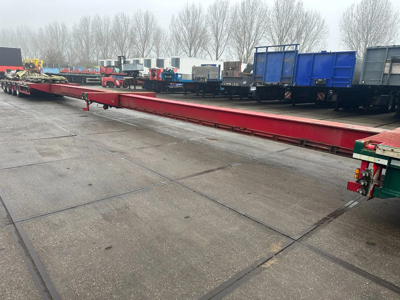 Low loader semi-trailer MEUSBURGER 4 axel steering, Double extendable up to 28 meters, extendable up to 3.2 meters, radio controlled, sliding roof: picture 10