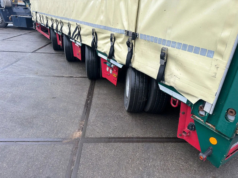 Low loader semi-trailer MEUSBURGER 4 axel steering, Double extendable up to 28 meters, extendable up to 3.2 meters, radio controlled, sliding roof: picture 11