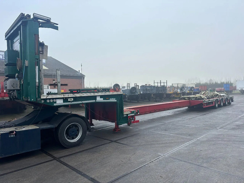 Low loader semi-trailer MEUSBURGER 4 axel steering, Double extendable up to 28 meters, extendable up to 3.2 meters, radio controlled, sliding roof: picture 12