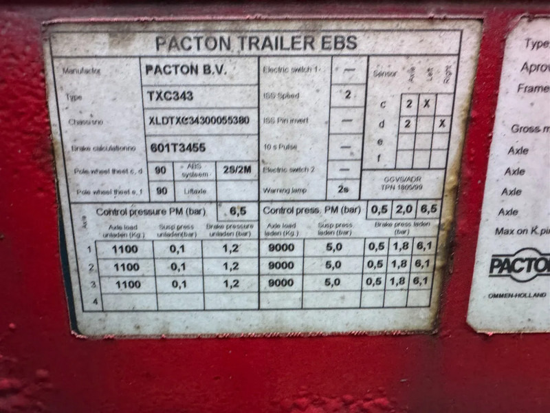 Container transporter/ Swap body semi-trailer Pacton T3 010 MULTICHASSIS DISC BRAKES SAF AXLES 2X LIFT AXLE: picture 9 Container transporter/ Swap body semi-trailer Pacton T3 010 MULTICHASSIS DISC BRAKES SAF AXLES 2X LIFT AXLE: picture 9