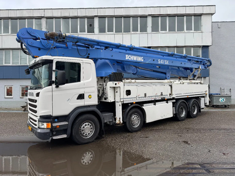 Scania G490 8X4 SCHWING S 47 R + REMOTE CONTROL HUB REDUCTION - Concrete pump truck: picture 1 Scania G490 8X4 SCHWING S 47 R + REMOTE CONTROL HUB REDUCTION - Concrete pump truck: picture 1